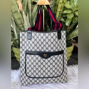 Gucci Accessory Collection Navy Tote Bag